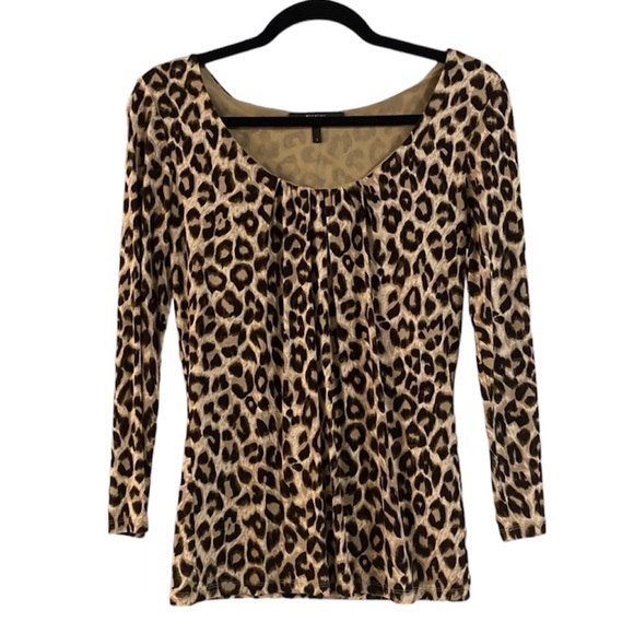 Weekend Maxmara Cheetah Leopard Print Long Sleeve Blouse, Top, Size Small, NWOT - Picture 1 of 9